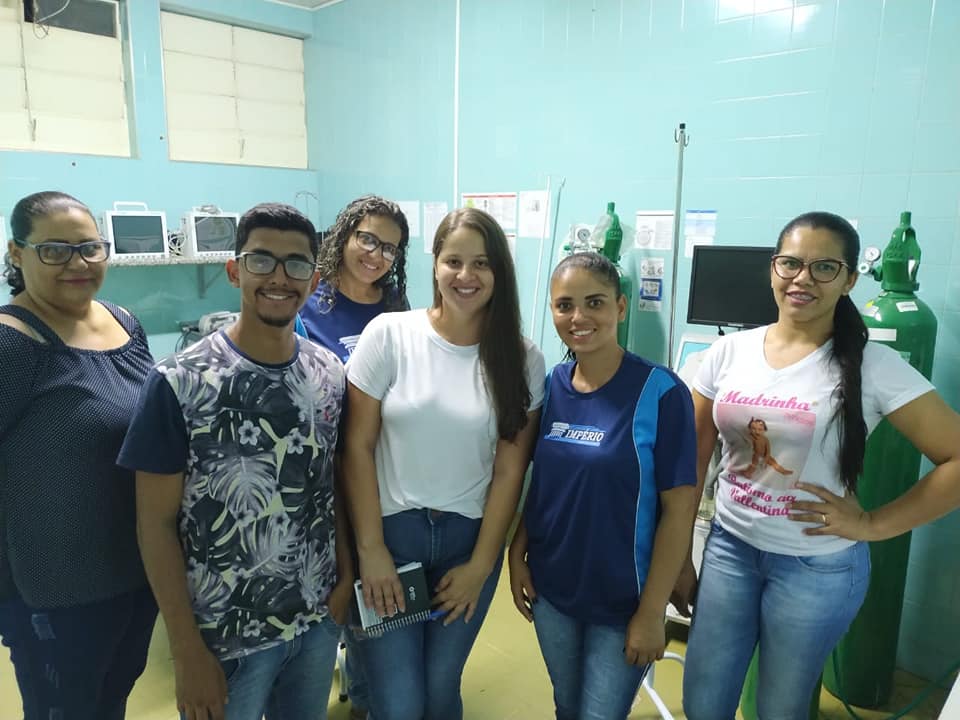 Visita técnica no hospital Municipal de Vazante com os alunos do primeiro período.